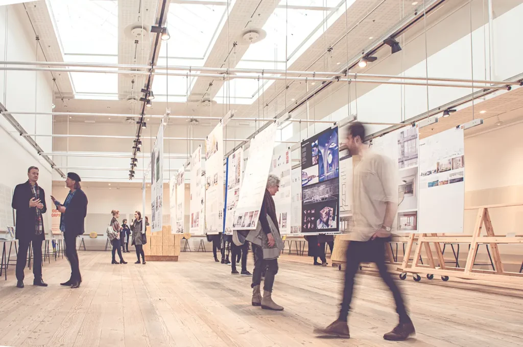 Situationsbillede fra Arkitektskolen i Århus, fotograferet af fotograf Kirsten Adler