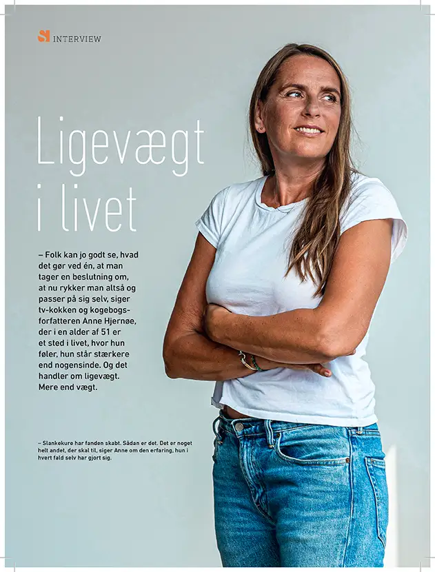 Portræt af Anne Hjernøe for Aller magasinet Søndag, af fotograf i Aarhus, Kirsten Adler