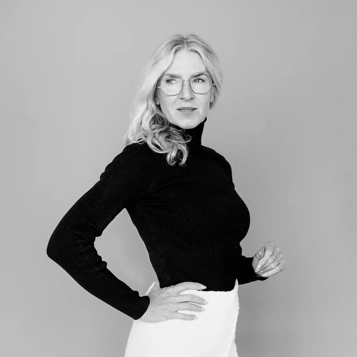 Portræt af Trine Lumbye, lavet af fotograf Kirsten Adler, Århus