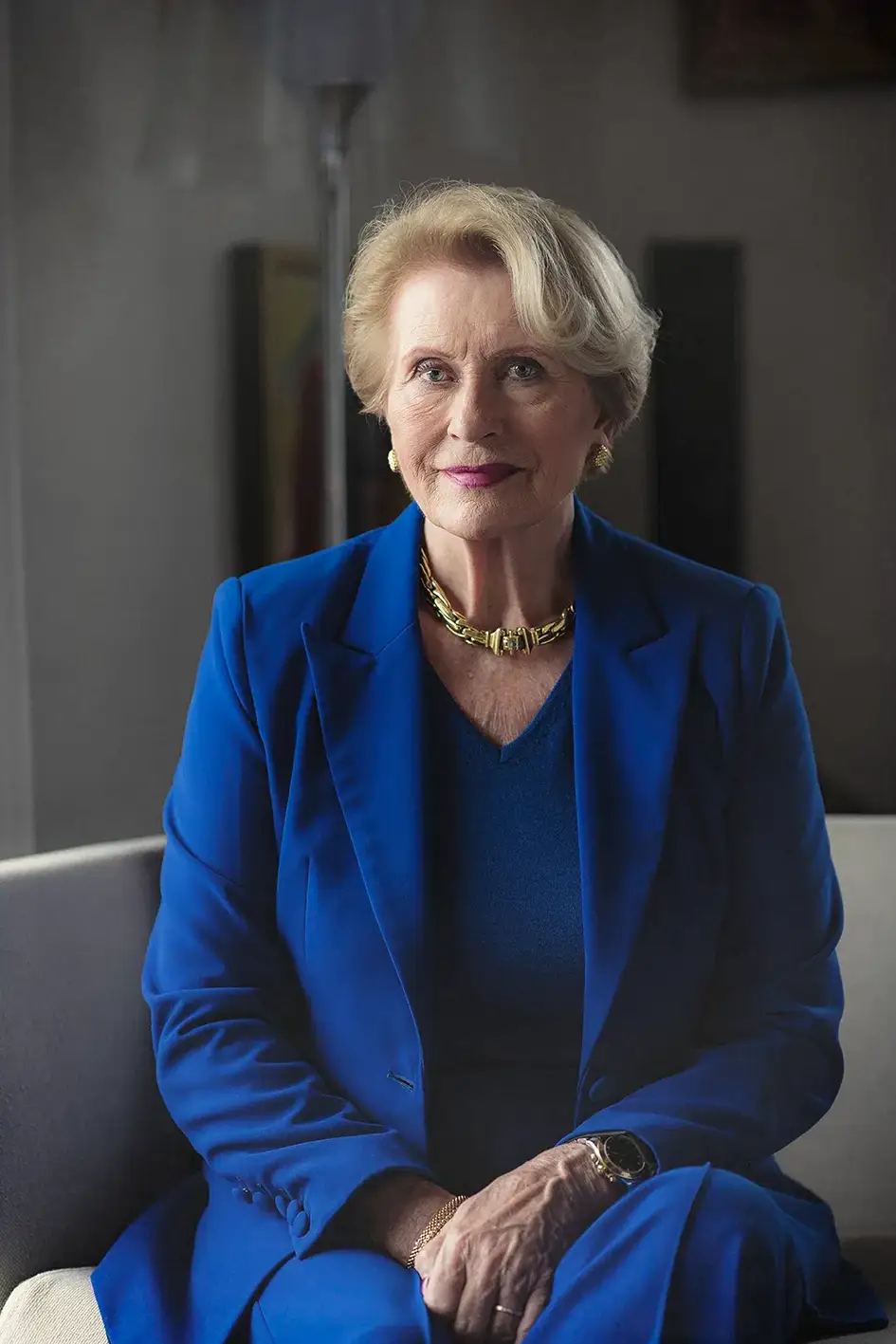 Portræt af Karin Salling, taget af fotograf i Århus, Kirsten Adler, for magasinet Søndag