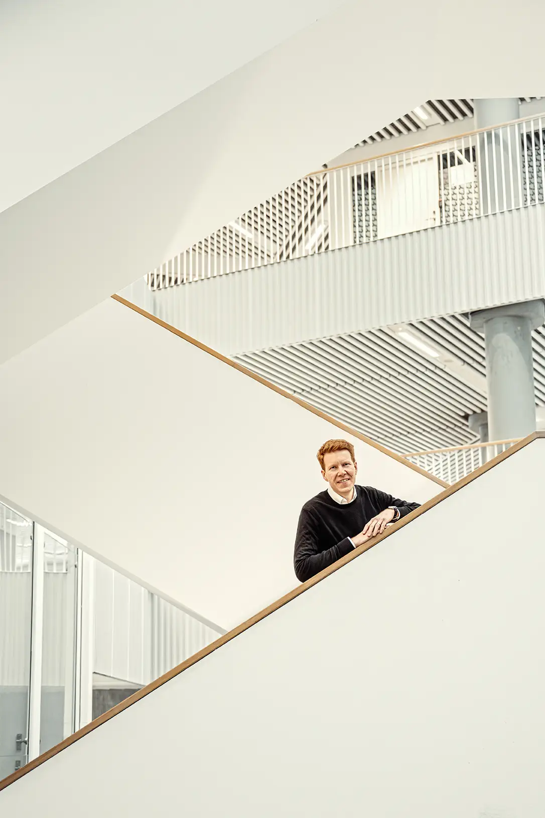 Erhvervsportræt af Joel Kronqvist på Navitas i Aarhus – fotograferet af Kirsten Adler.