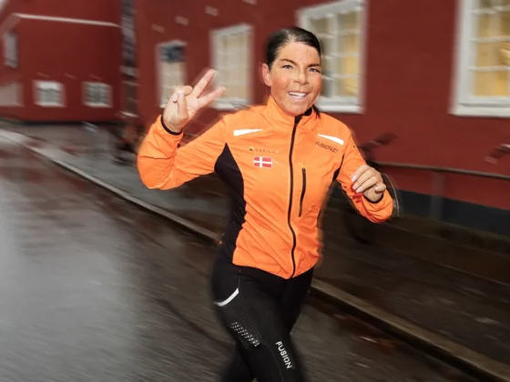 Karina Boldsen på et løb ved Århus stadion