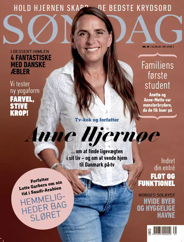 Portræt af Anne Hjernøe interview i ugebladet Søndag